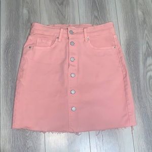 Pink button up skirt